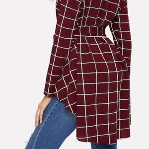 Stripped high low blouse